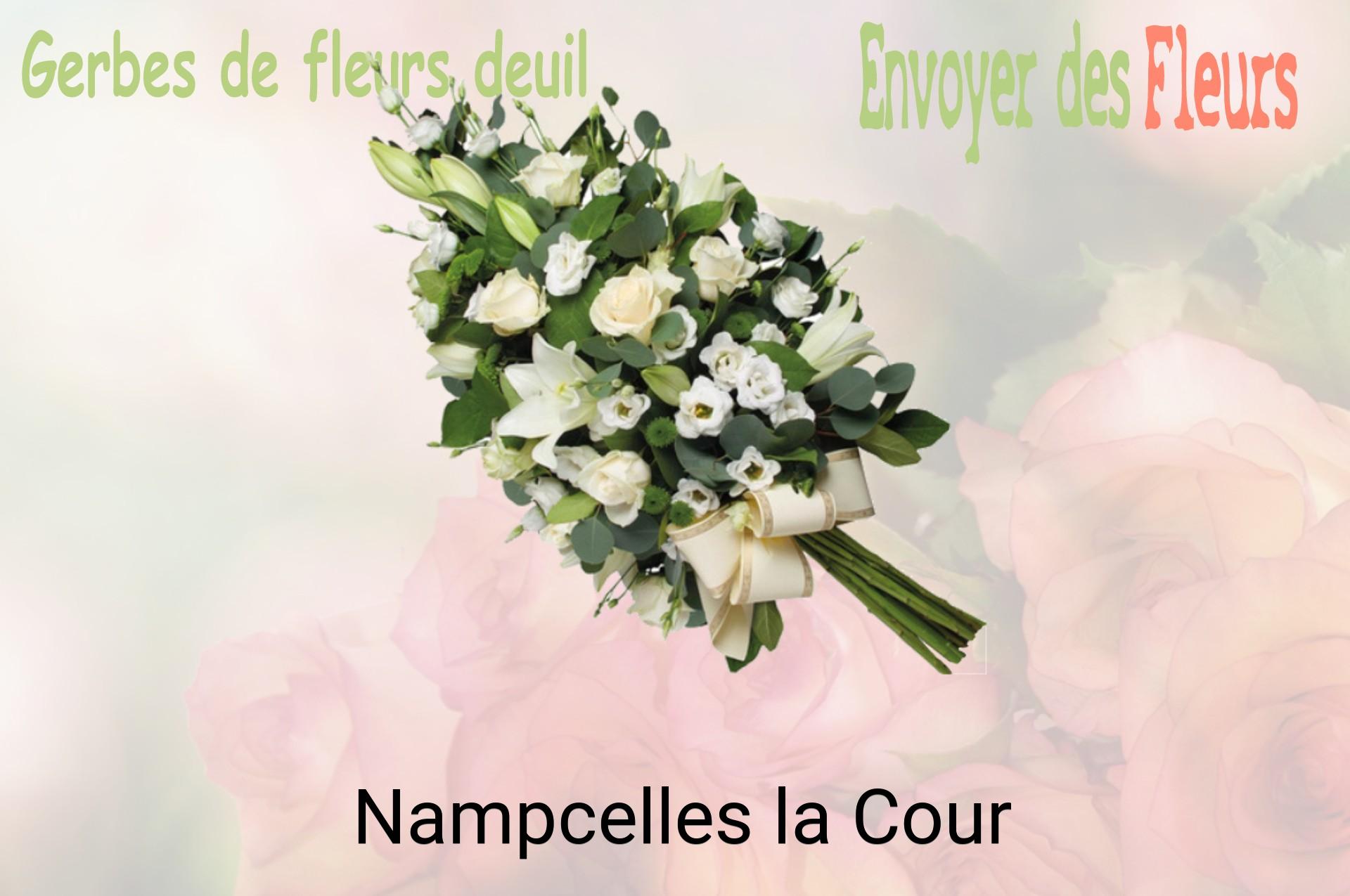 Gerbe de fleurs de deuil livrée à Nampcelles-la-Cour